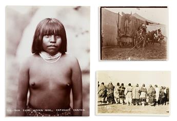 (AMERICAN INDIANS--PHOTOGRAPHS.) Group of 7 unmounted photographs.
